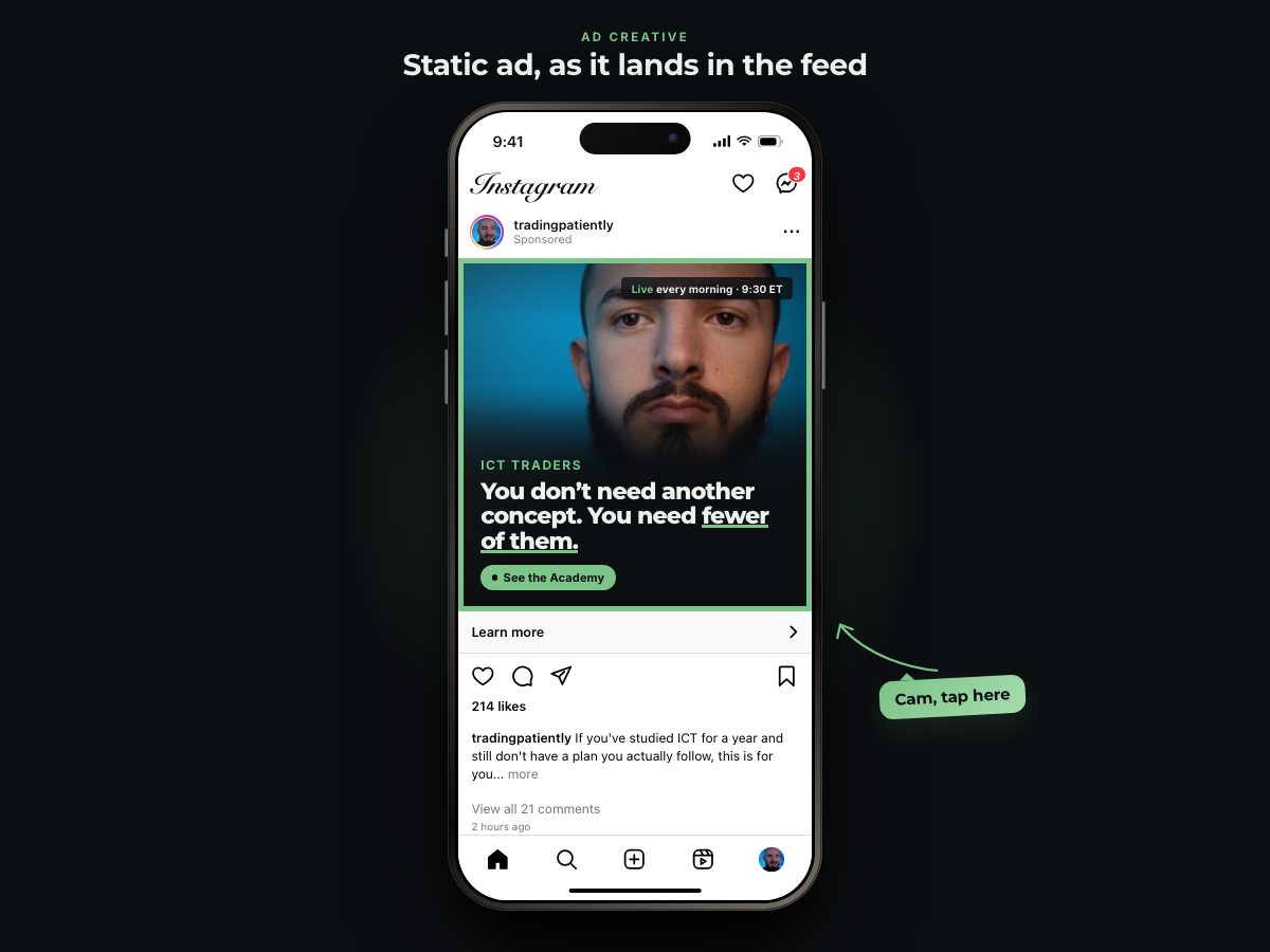 Static ad preview